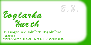 boglarka wurth business card